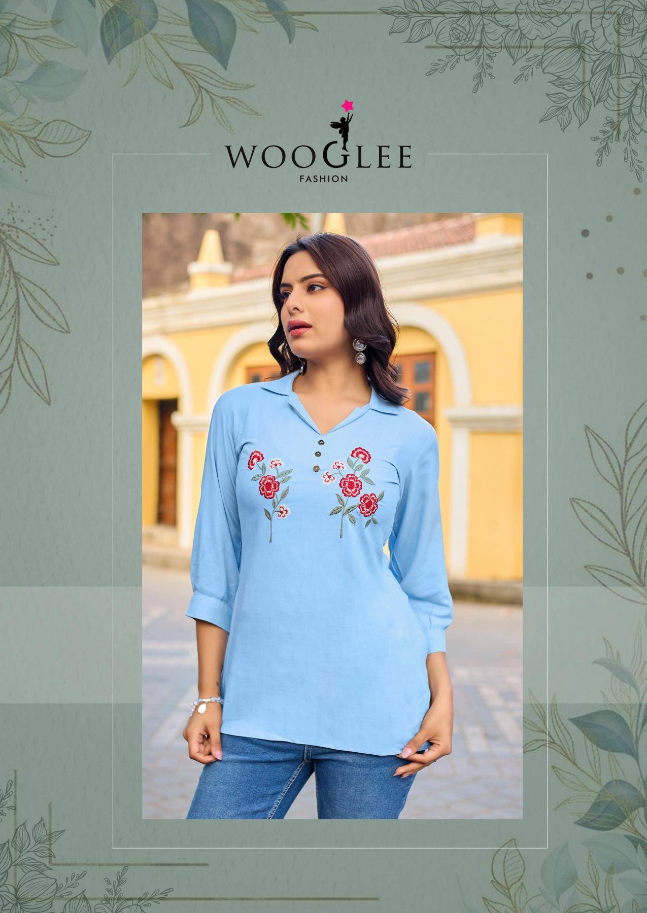 Wooglee liyana short top Long kurtis wholesale in Kolkata